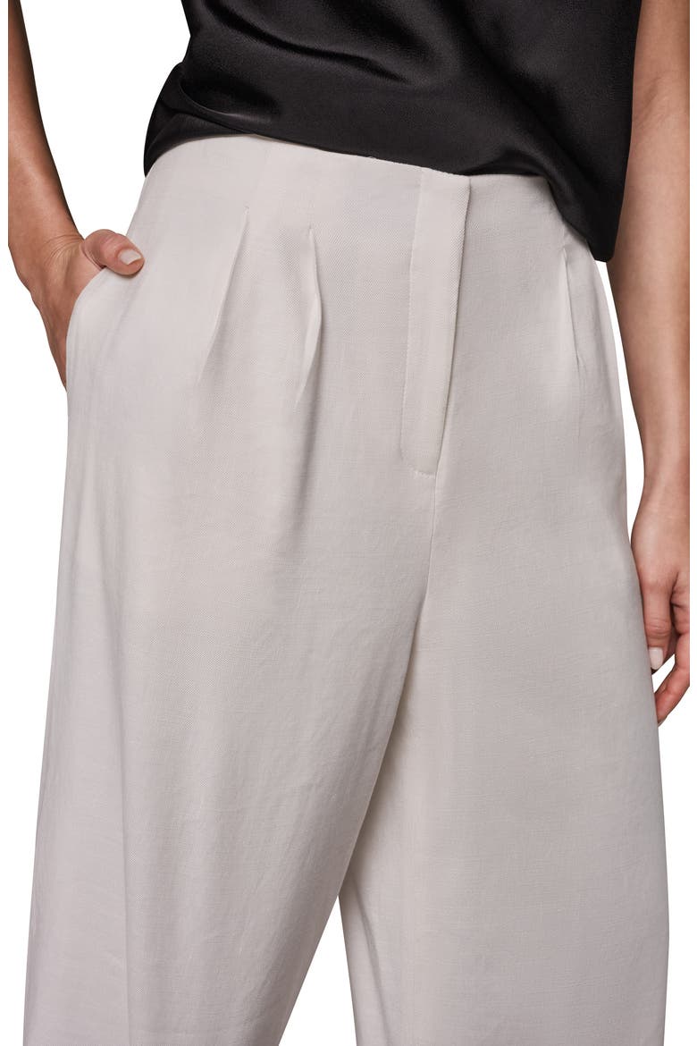 Wide Leg Linen Blend Pants, Alternate, color, CREAM