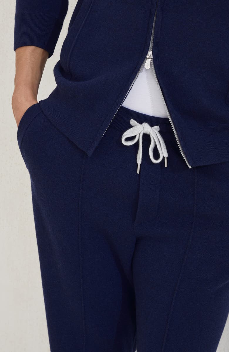 Brunello Cucinelli Double knit trousers, Alternate, color, Marine Blue