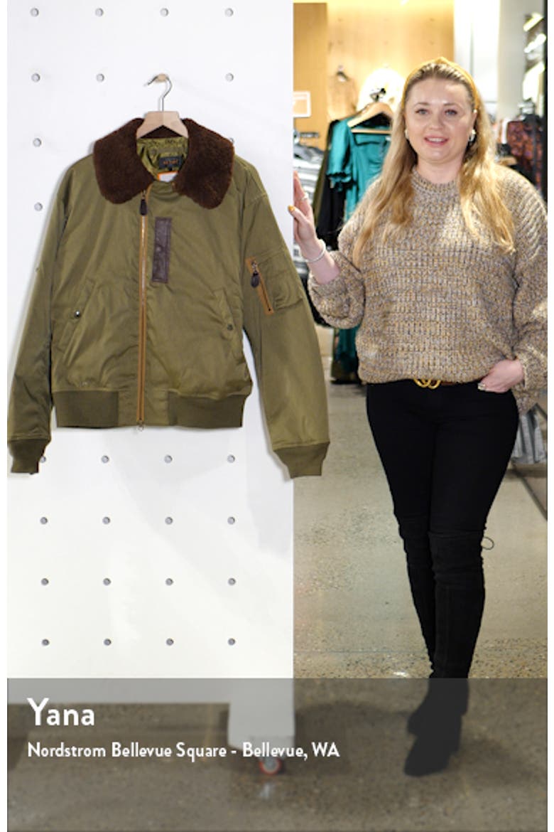 B-15 Down & Feather Fill Jacket with Genuine Shearling Collar video