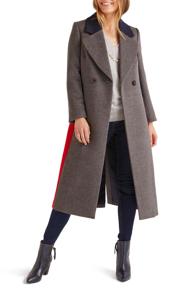 Boden Burney Colorblock Wool Blend Coat, Main, color, 