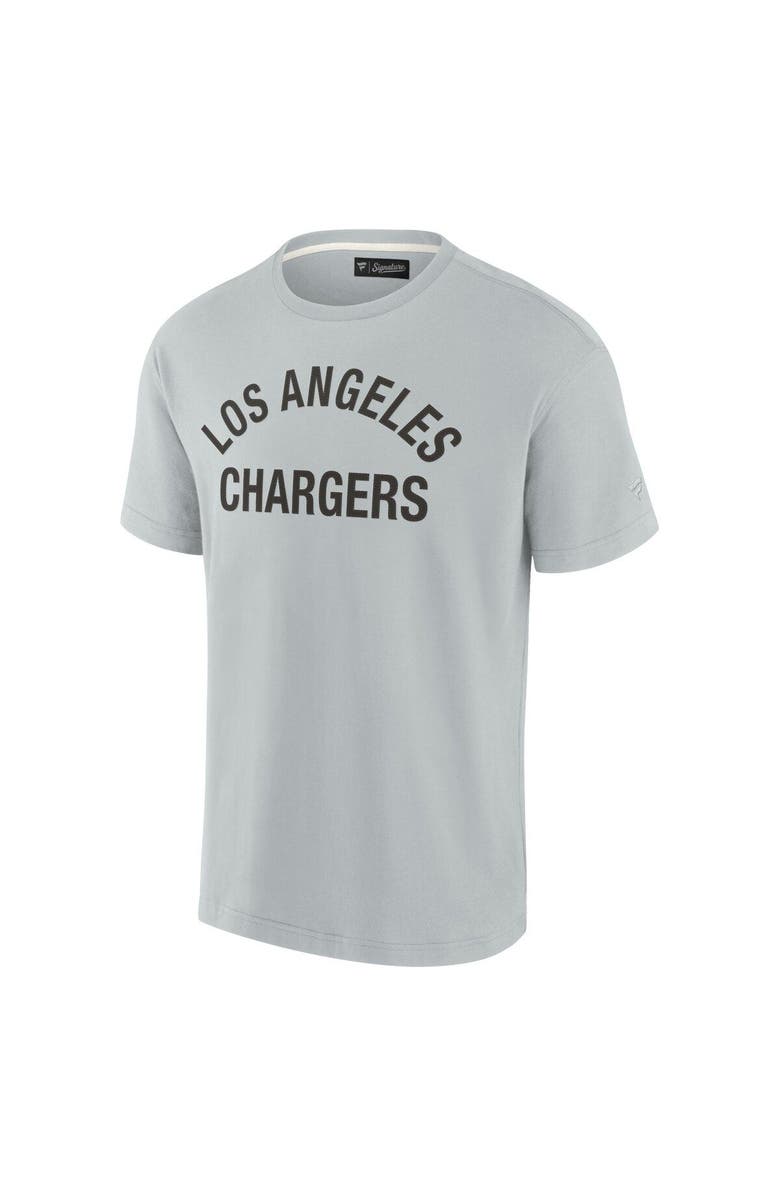 Fanatics Signature Unisex Fanatics Signature Gray Los Angeles Chargers Elements Super Soft Short Sleeve T-Shirt, Alternate, color, Gray