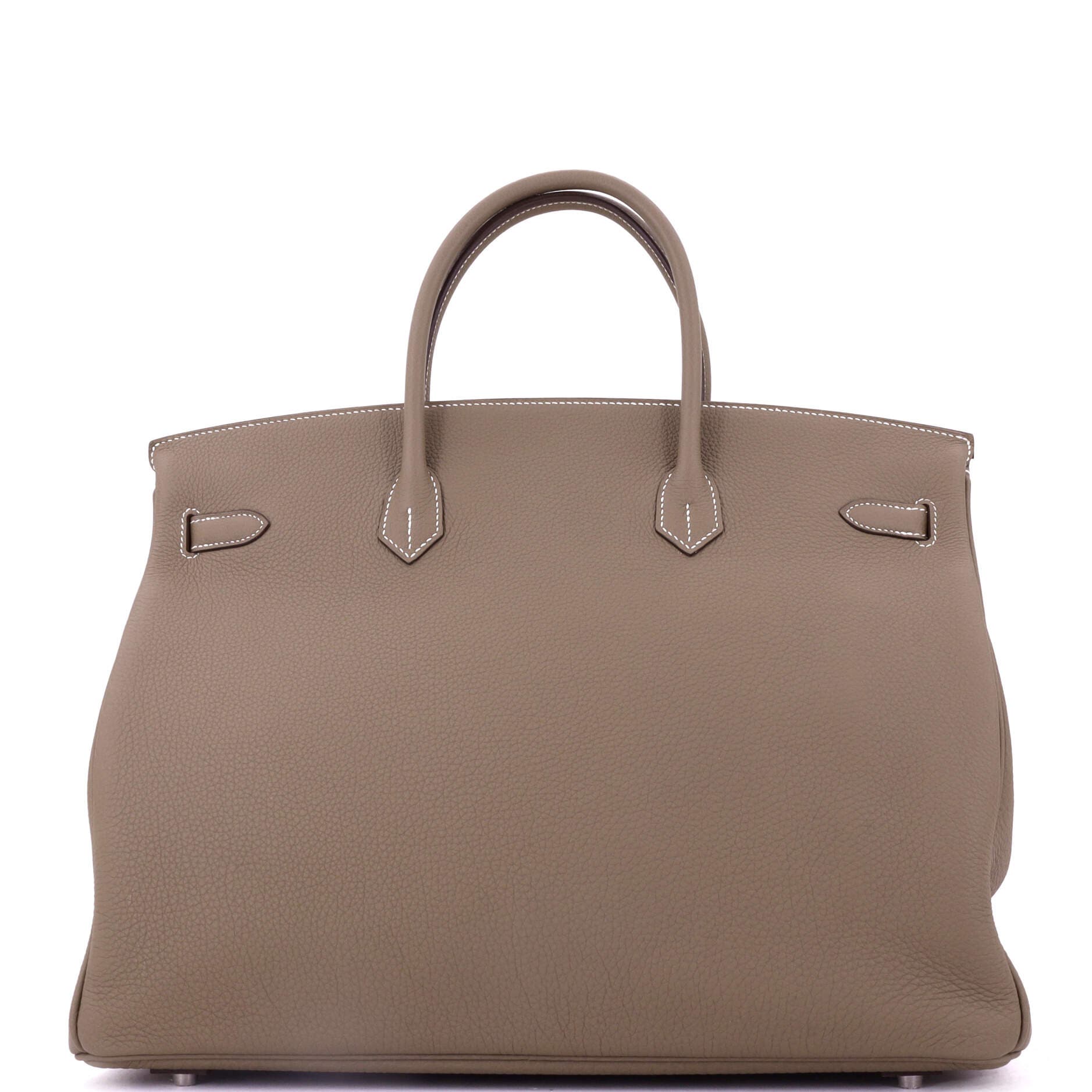 Pre-Owned Hermes Birkin Handbag Grey Togo with Palladium Hardware 40, Alternate, color, 