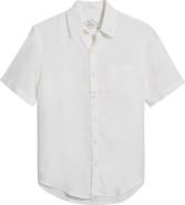 ALEX CRANE Ola Linen Short Sleeve Button-Up Shirt