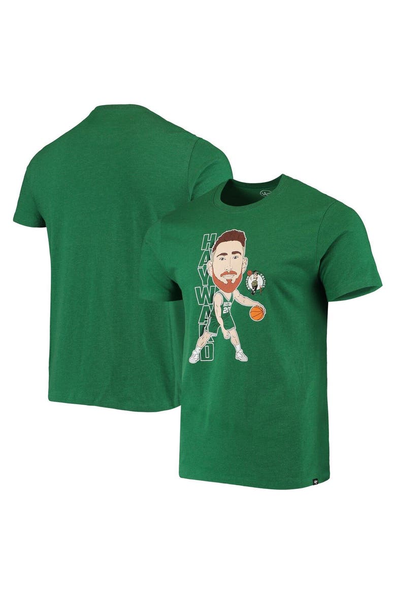 Men's '47 Gordon Hayward Heathered Kelly Green Boston Celtics Bobblehead T-Shirt, Main, color, Green