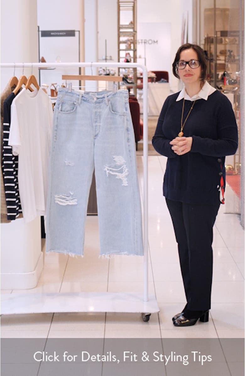 Ayla Ripped High Waist Crop Baggy Wide Leg Jeans, sales video thumbnail