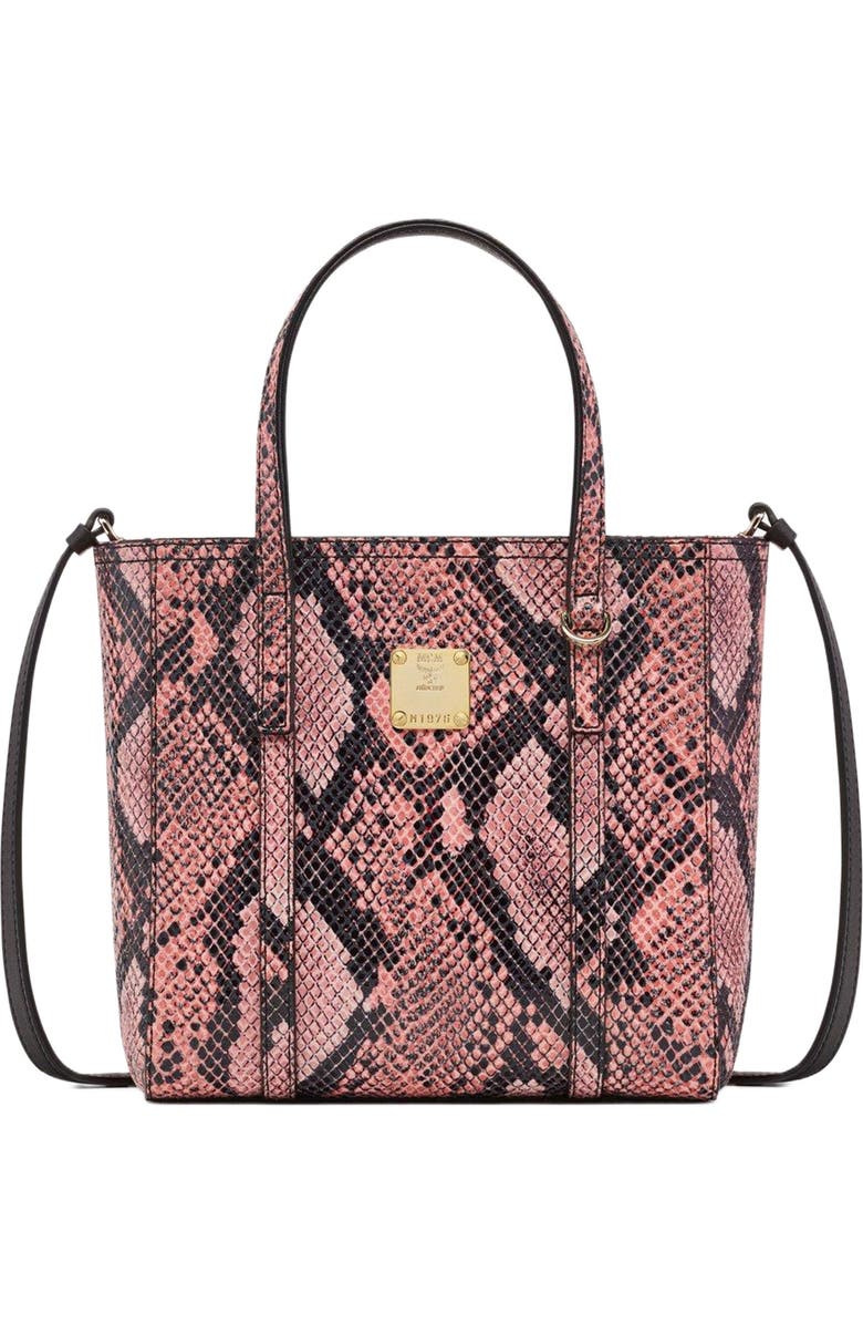 MCM Toni Top-Zip Shopper in Python Print Coronet, Main, color,