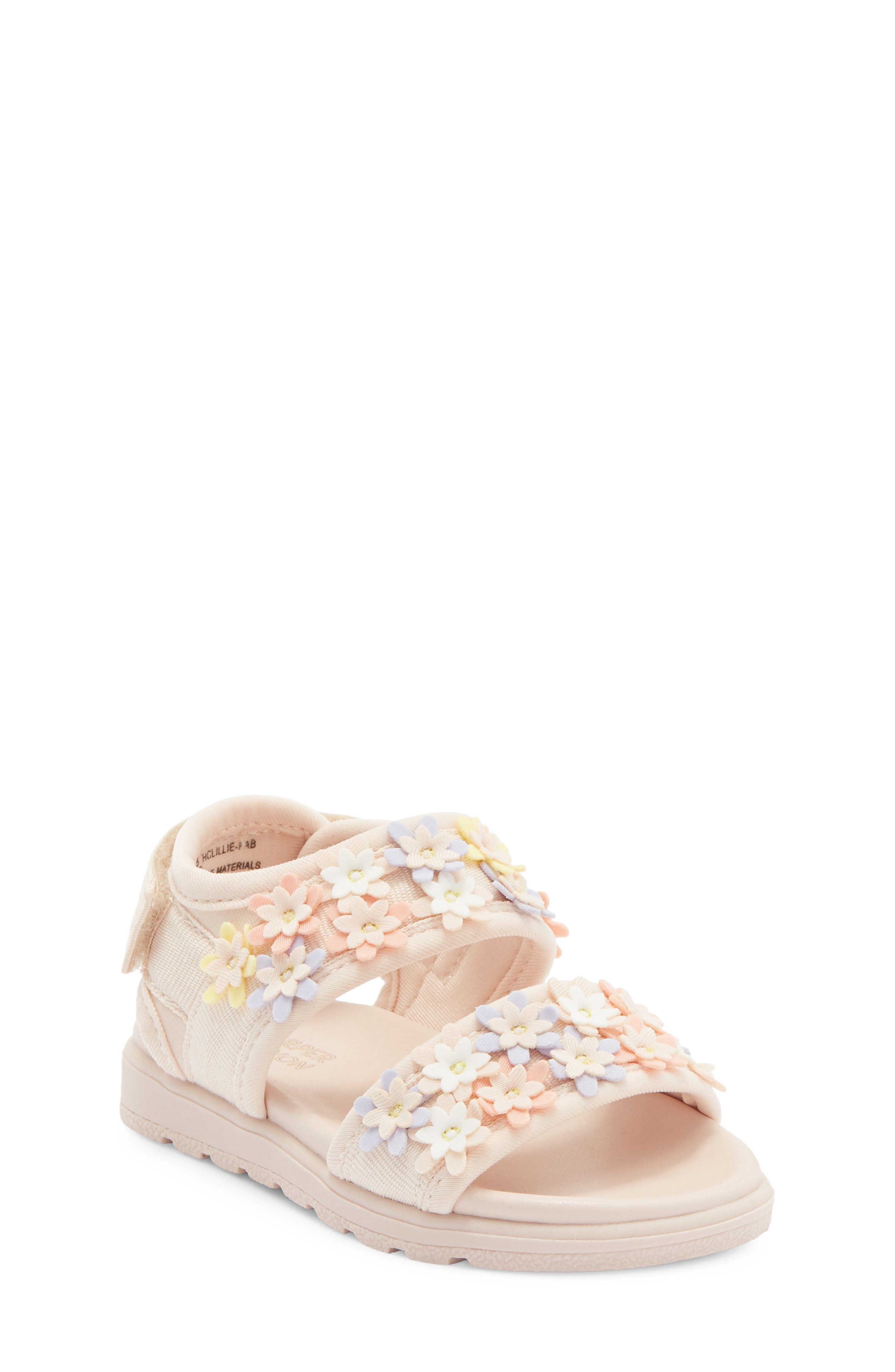 Harper Canyon Kids' Sunny Flower Sandal, Main, color, Pink