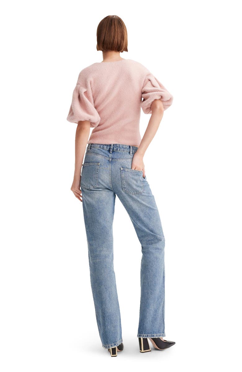 THEO The Label Ersa Bouffant Sleeve V-Neck Pullover, Alternate, color, 