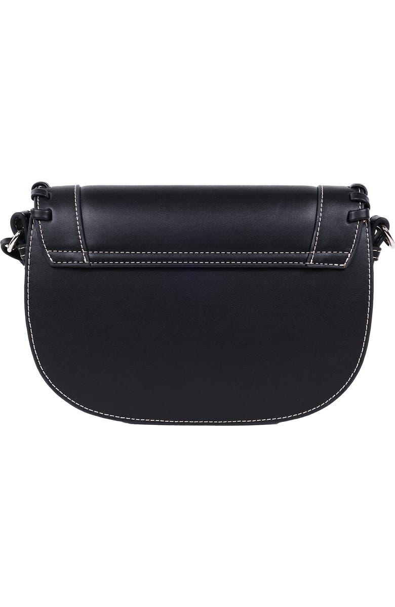 True Religion Whipstitched Saddle Bag, Alternate, color, Black
