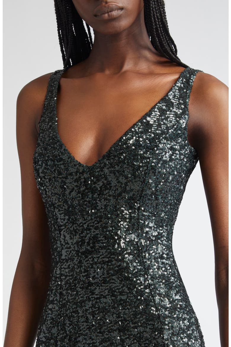Sequin Embellished Sheath Dress, Alternate, color, BOTTLE