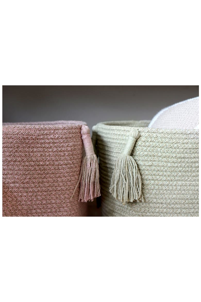 Tassel Basket, Alternate, color, OLIVE