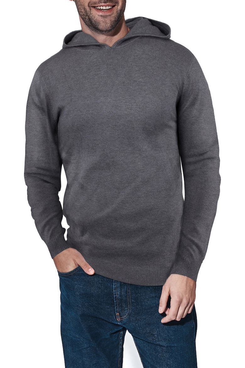 Core Knit Pullover Hoodie, Main, color, CHARCOAL