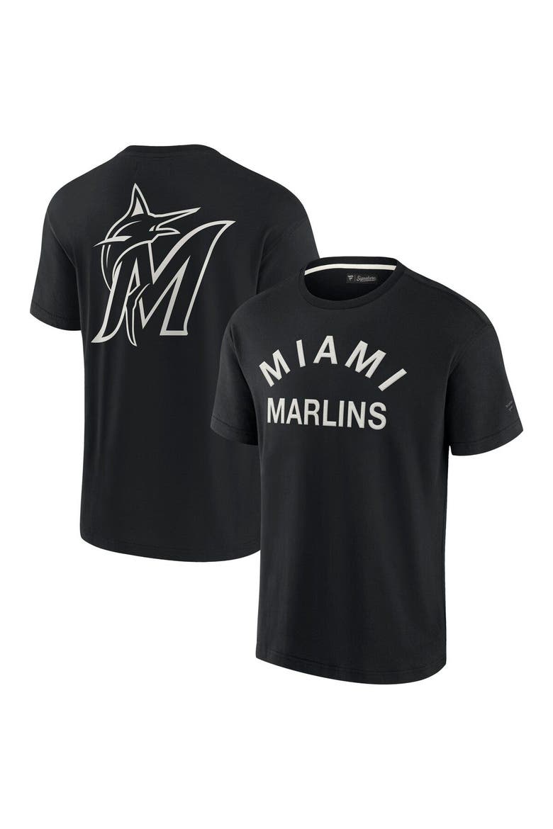 Unisex Fanatics Signature Black Miami Marlins Elements Super Soft Short Sleeve T-Shirt, Main, color, Black