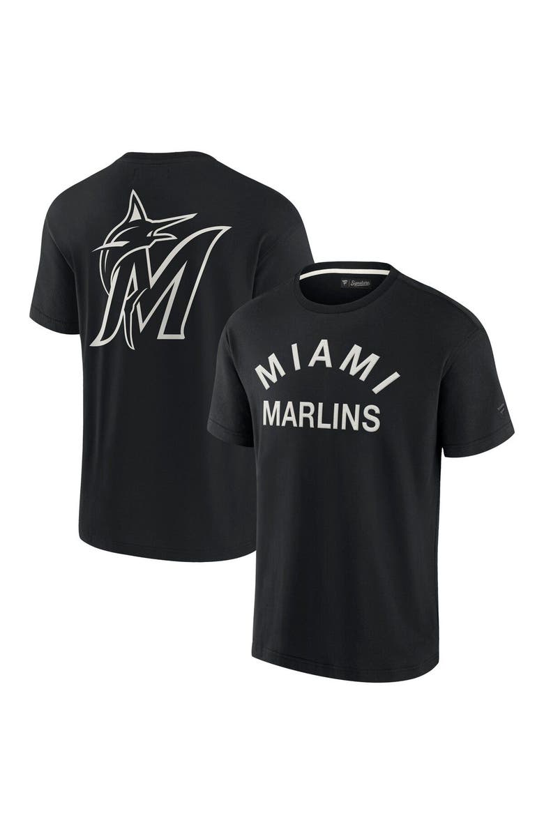 Fanatics Signature Unisex Fanatics Signature Black Miami Marlins Elements Super Soft Short Sleeve T-Shirt, Main, color, Black