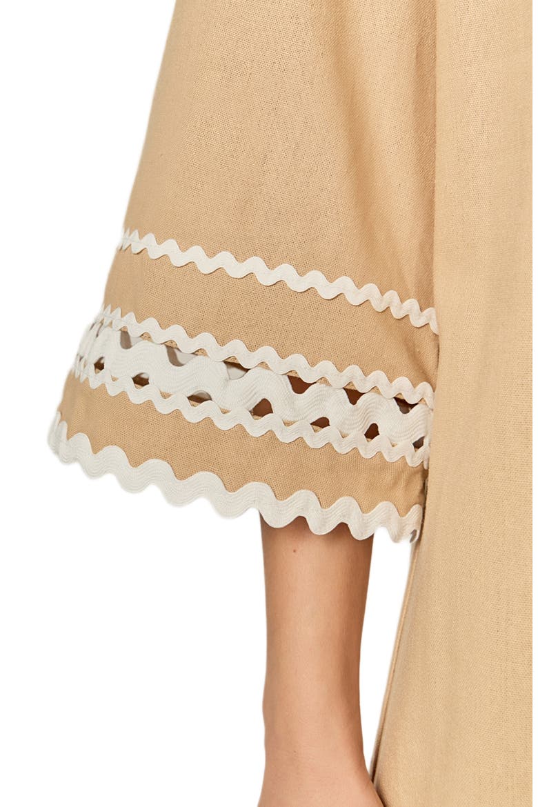 Colorblock Minidress, Alternate, color, BEIGE