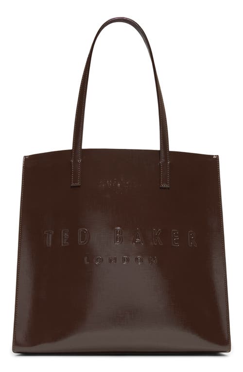 Ted Baker London Soocon Faux Leather Tote In Brown