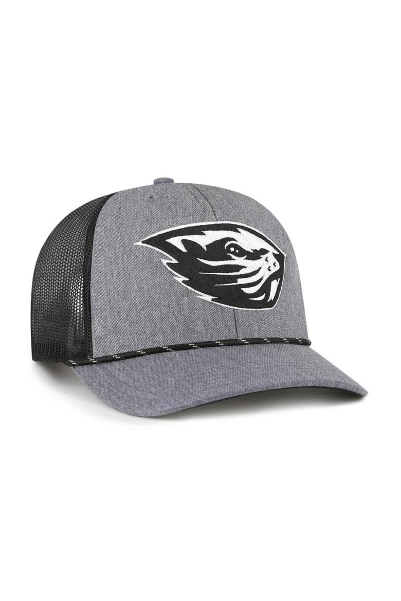 Men's '47  Gray Oregon State Beavers Carbon Rope Adjustable Hat, Alternate, color, Gray