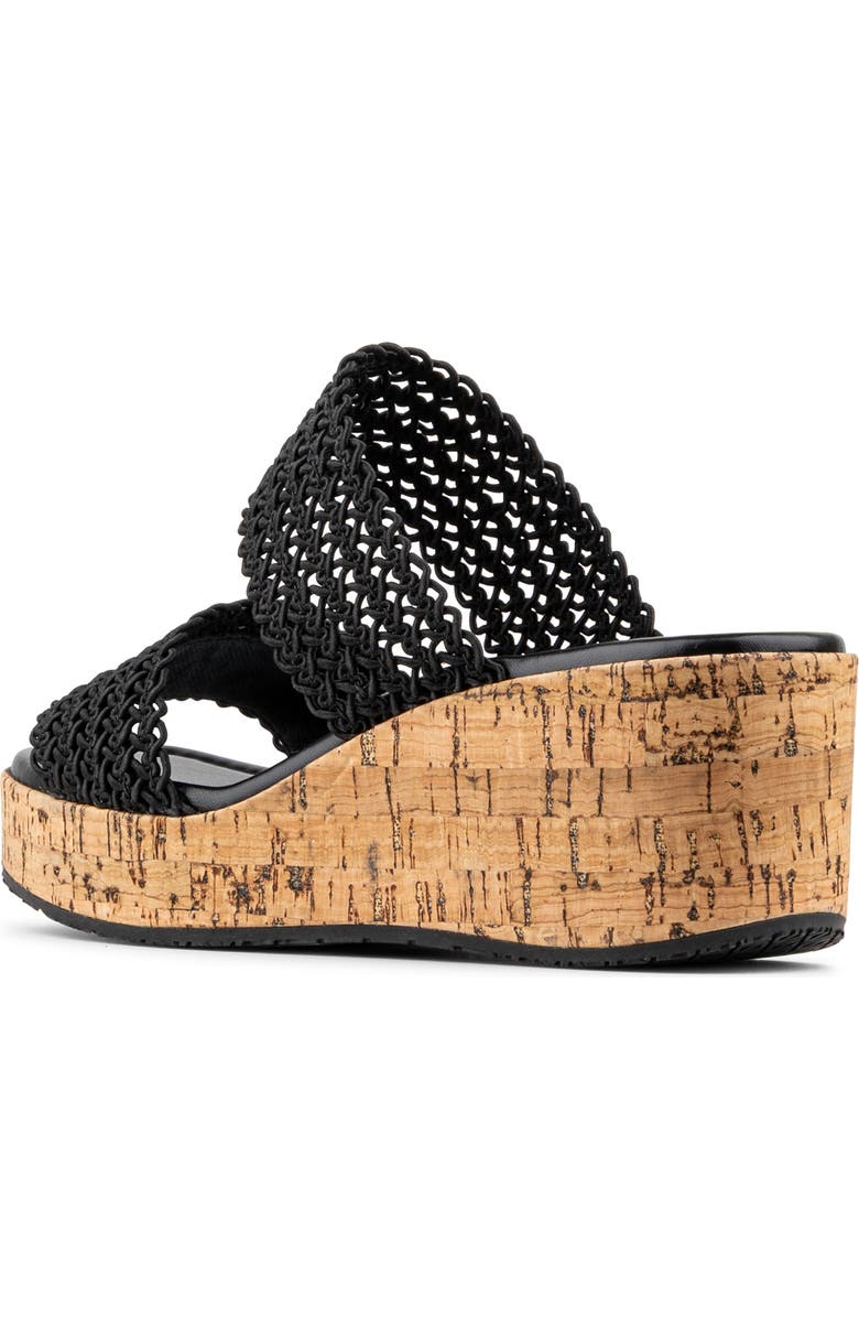 Donald Pliner Platform Wedge Sandal, Alternate, color, Black