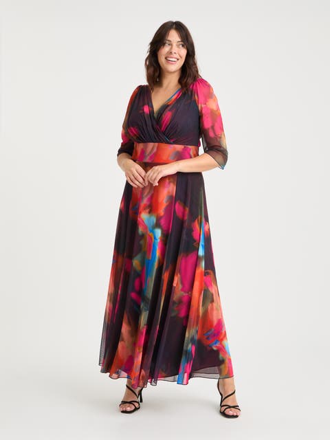 Verity Abstract Print Maxi Gown
