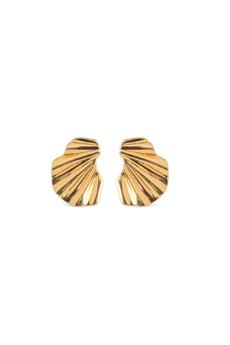 Wave Earring, Main, color, Gold