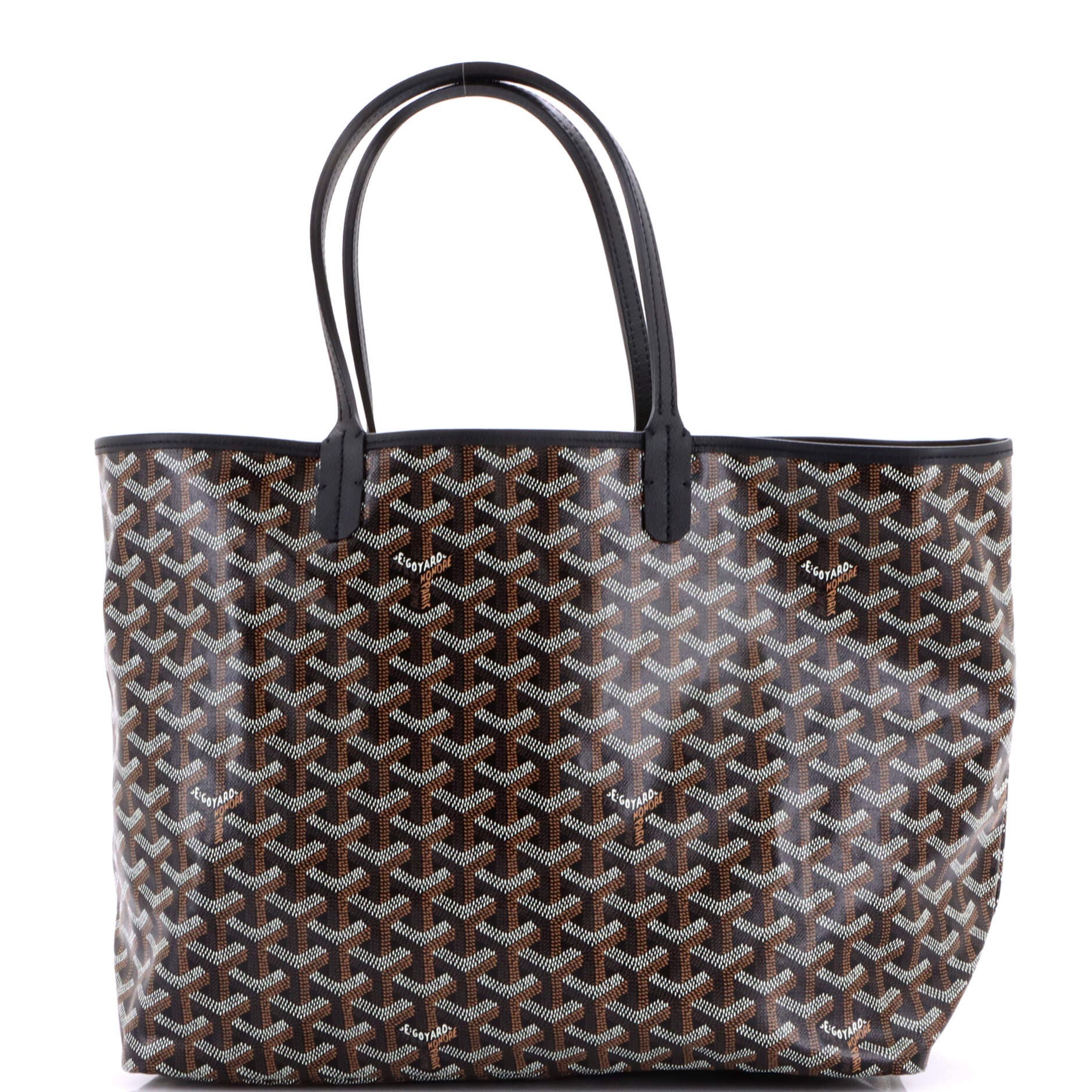 Pre-Owned Goyard Saint Louis Tote Coated Canvas PM, Main, color, Black
