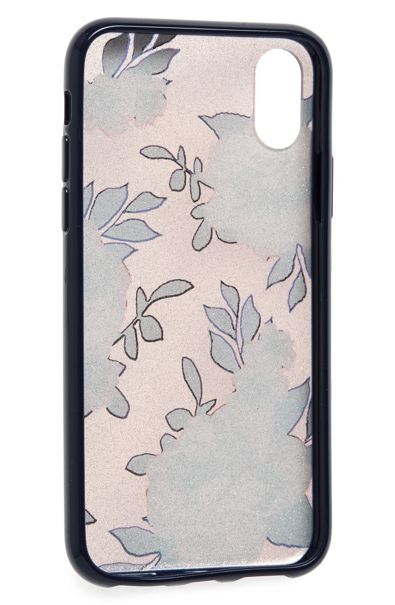 Kate Spade New York glitter prairie rose iPhone X/Xs case, Alternate, color, 