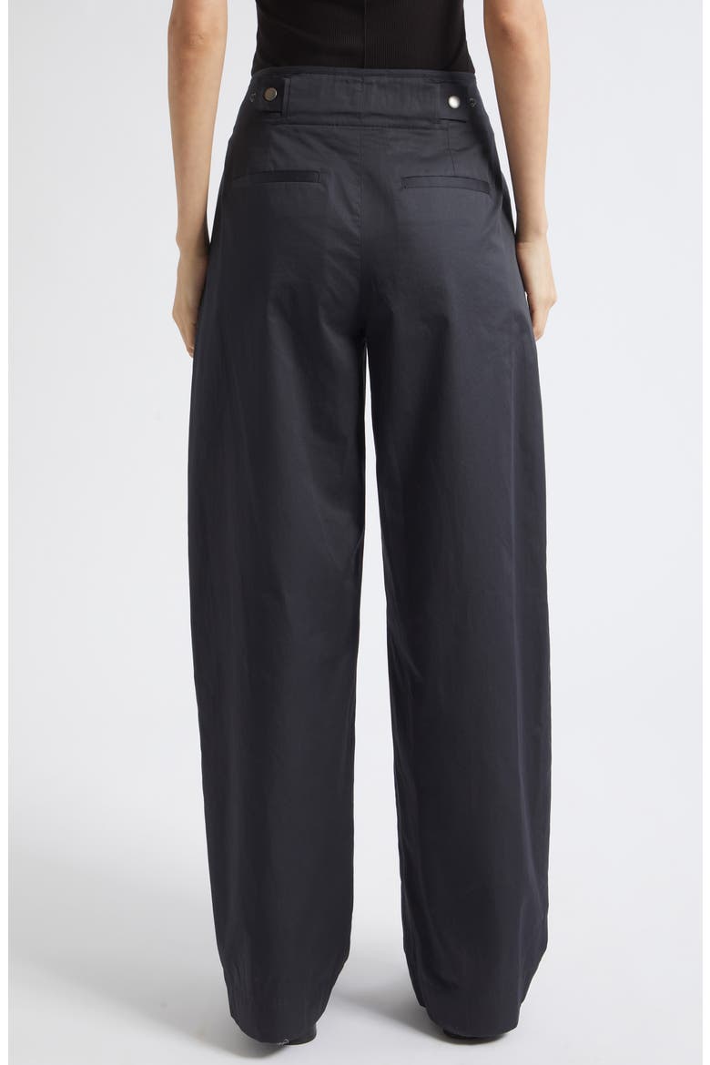 Clean Waist Cotton Pants, Alternate, color, INK