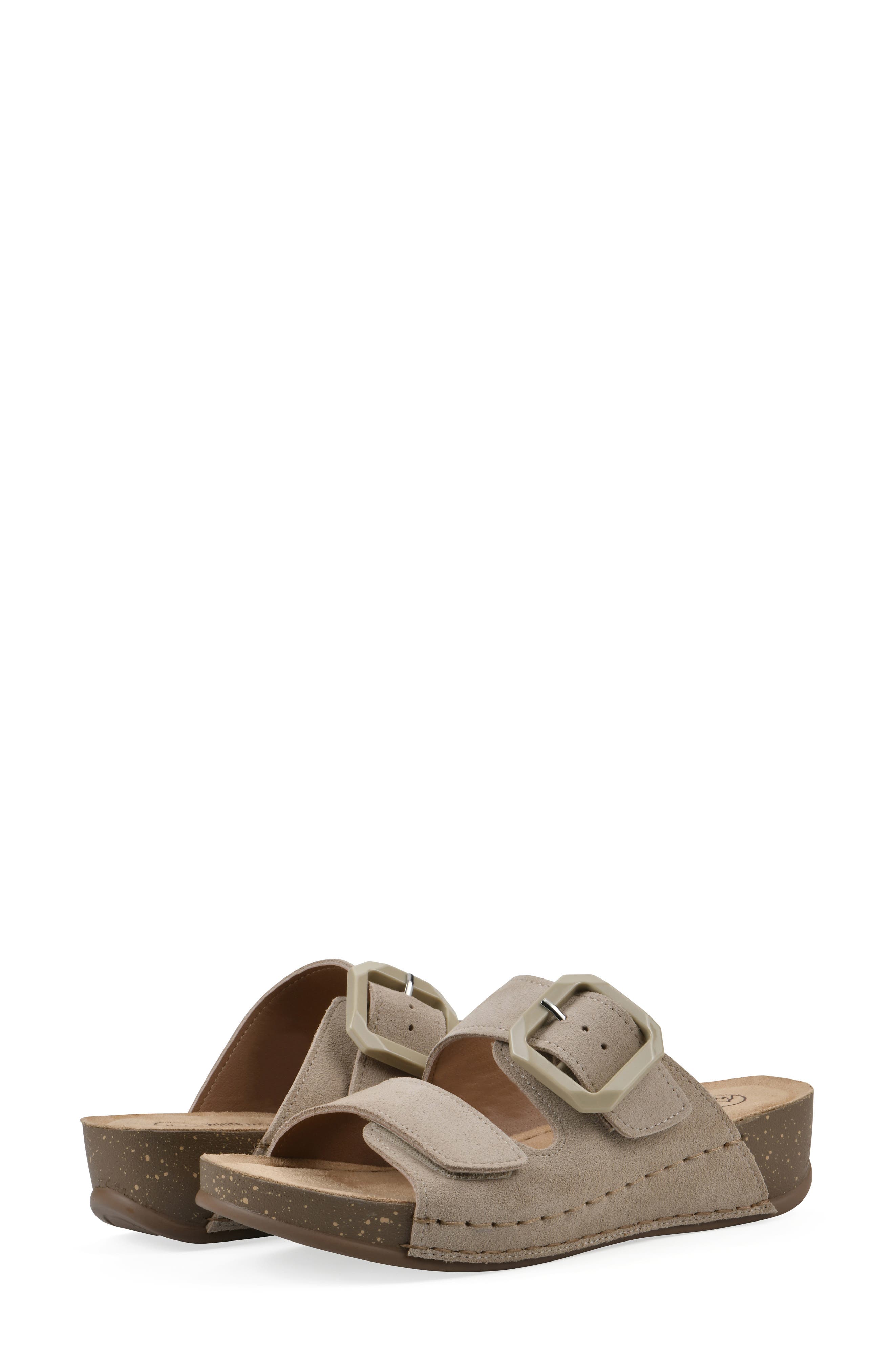 Fearful Wedge Sandal, Alternate, color, SANDAL WOOD SUEDE