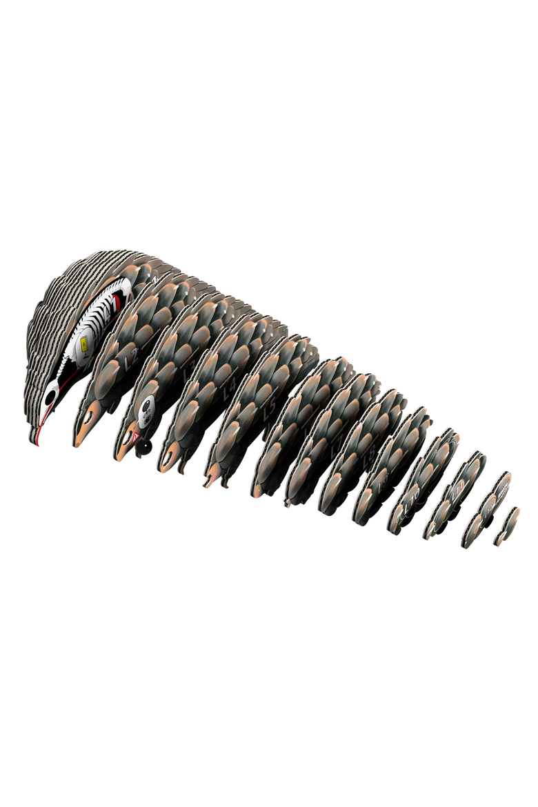Pangolin 3D Puzzle, Alternate, color, No Color