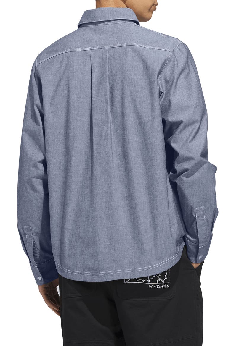 x Mark Gonzales Long Sleeve Button-Up Shirt, Alternate, color, AURORA IVY
