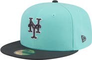 New Era Men's New Era Turquoise/Charcoal New York Mets Two-Tone Color Pack 59FIFTY Fitted Hat