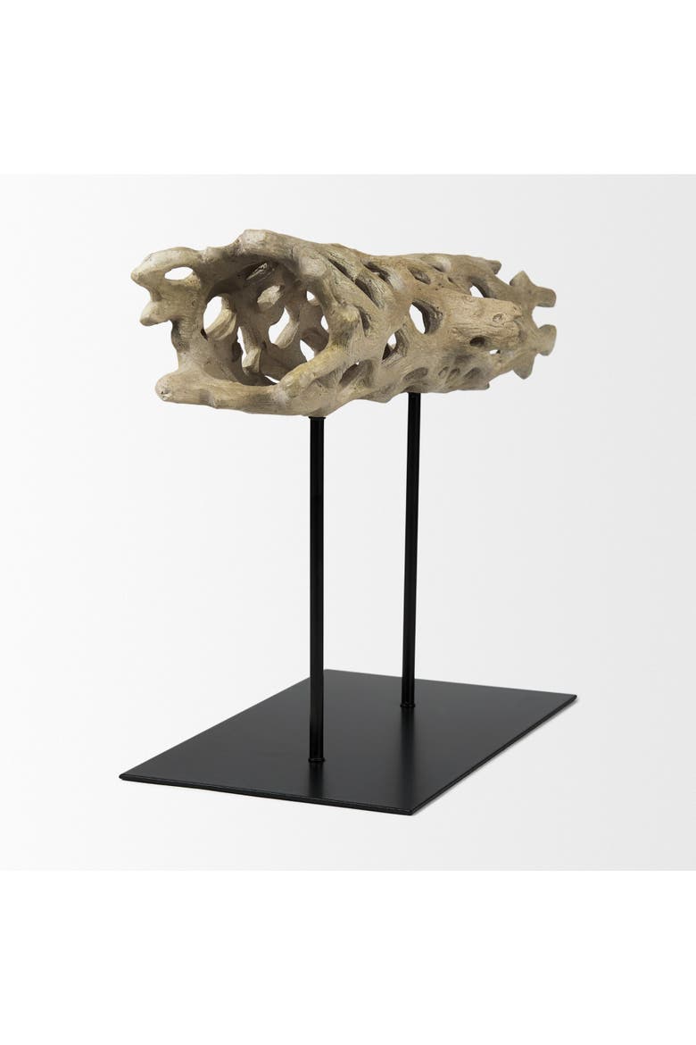 Dwell Cholla Wood Resin Decorative Object, Alternate, color, Brown