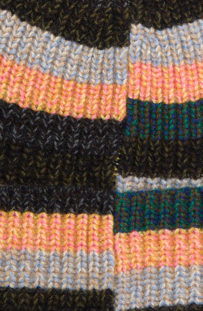 Waste Yarn Project Kaja Stripe One of a Kind Beanie, Alternate, color, Green Multi