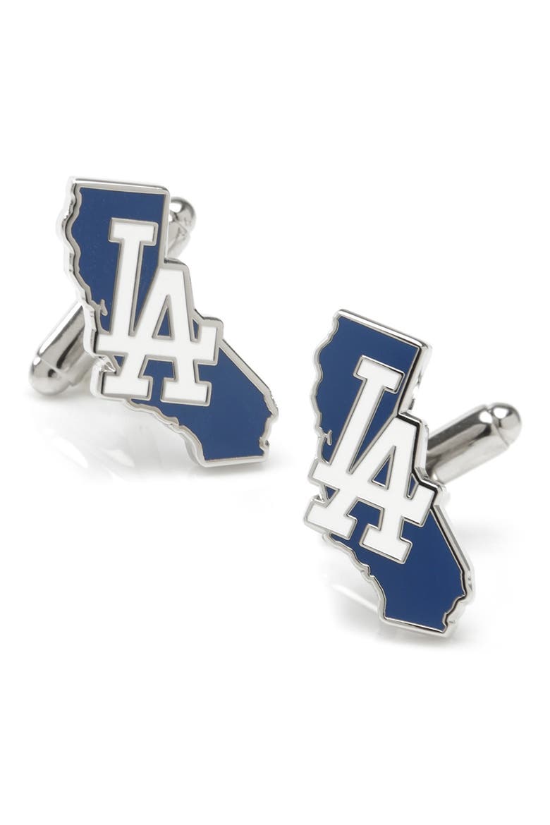MLB LA Dodgers Cuff Links, Main, color, LA DODGERS STATE SHAPED
