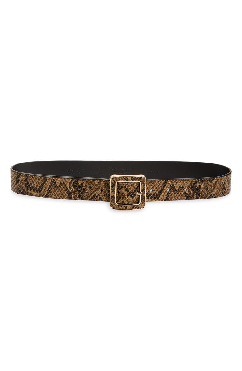 Nordstrom Mila Snake Embossed Leather Belt, Main, color,
