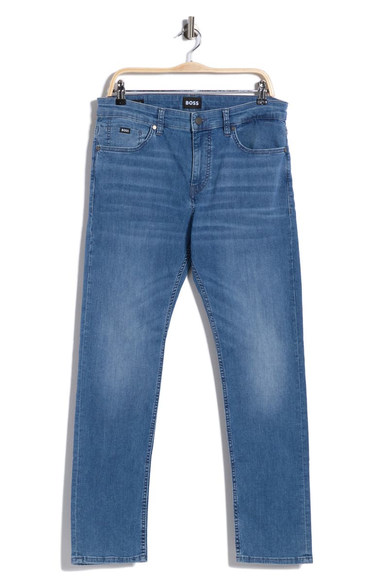HUGO Delaware Slim Leg Jeans, Main, color, Turquoise/ Aqua