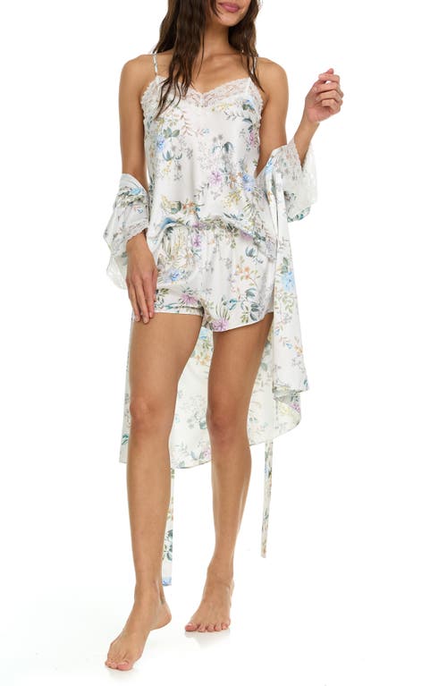 Flora Nikrooz Sabrina 3-piece Travel Pajama Set In White