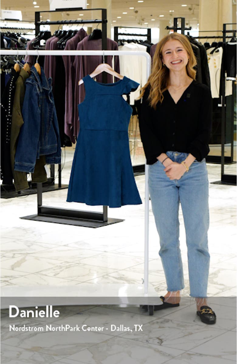 Kids' One-Shoulder Ruffle Scuba Dress, sales video thumbnail