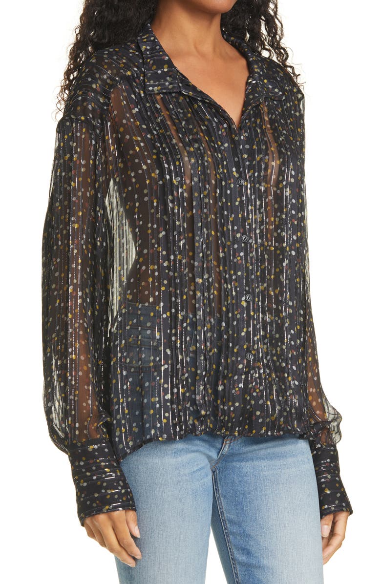 rag & bone Carina Button-Up Blouse, Alternate, color, 