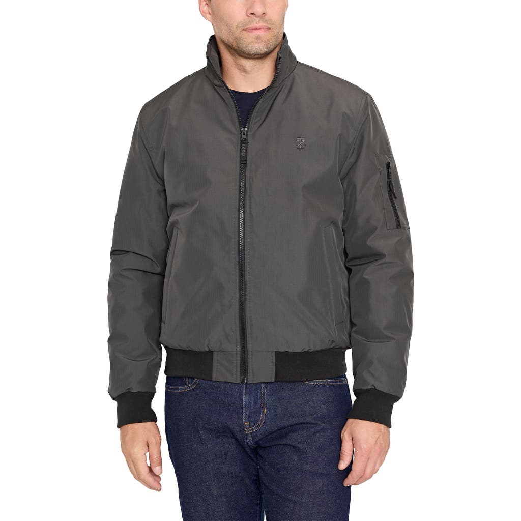 Izod Tech Racer Bomber Jacket In Gray