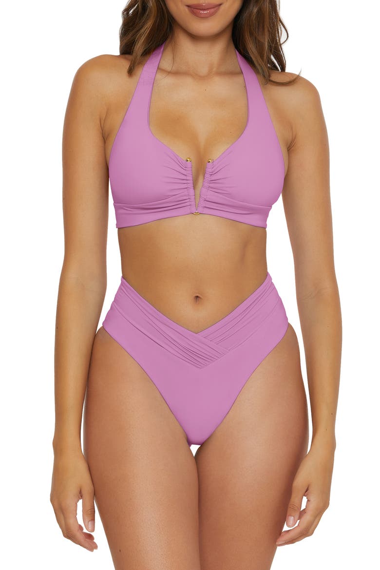 Color Code V-Wire Bikini Top, Alternate, color, MALVA
