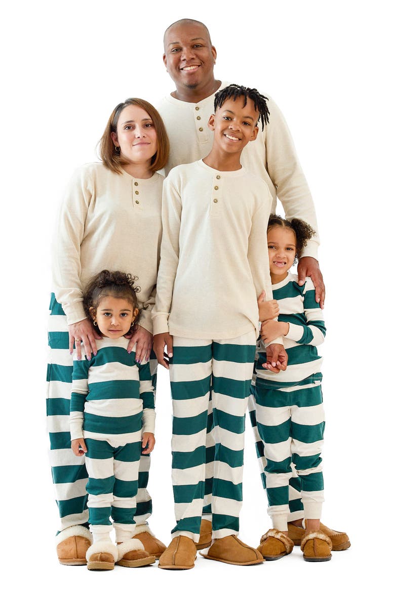 Kids' Scout Stripe Cotton Footie, Alternate, color, GREEN JUMBO STRIPE