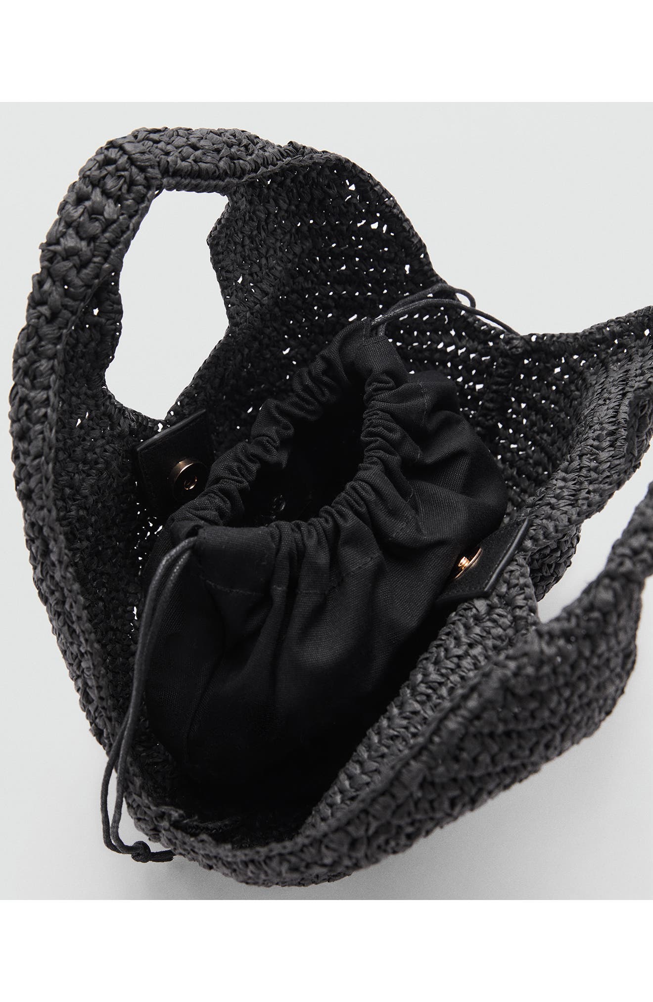 MANGO Braided Straw Handbag, Alternate, color, 