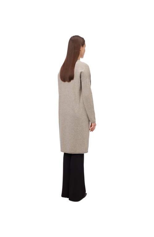 Gobi Mongolian Cashmere 3d Longline Cardigan In Gray