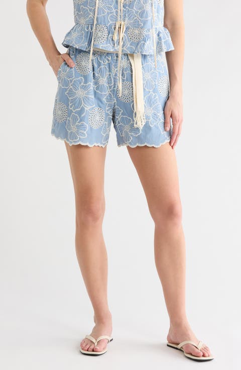 Eyelet Embroidered Shorts