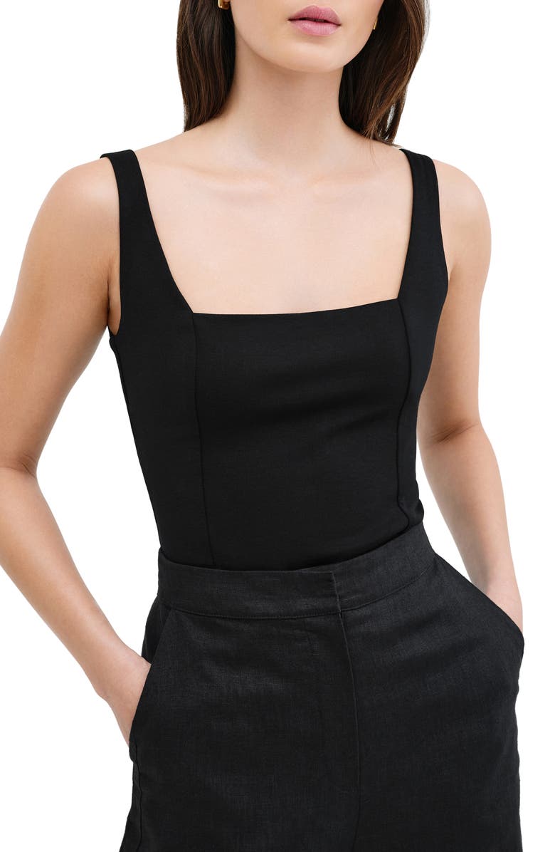 Marcella Anya Crop Camisole, Alternate, color, Black