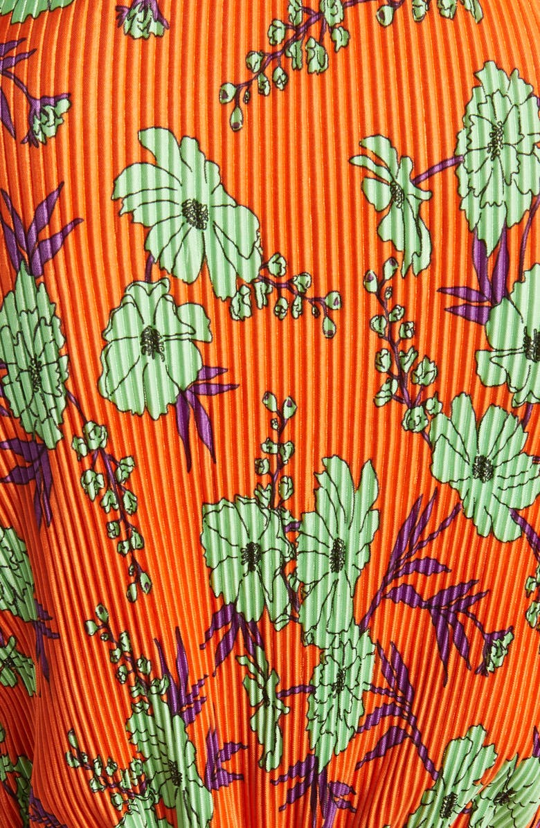 ASOS DESIGN Floral Long Sleeve Plissé Romper, Alternate, color,