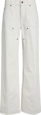 Balmain Loose Fit Denim Wide Leg Jeans