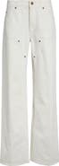 Balmain Loose Fit Denim Wide Leg Jeans