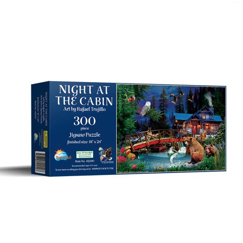 Night at the Cabin 300 piece Jigsaw Puzzle for Adults